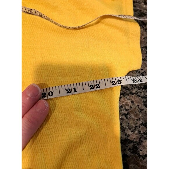 Plus Size Louise Paris Women's Top Yellow Gemstones Shoulder Ruffle NWT size 1X - Picture 9 of 10